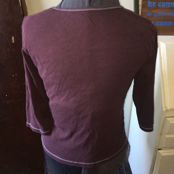 Chico’s Zenergy 1 paisley maroon knit shirt - Picture 2 of 3